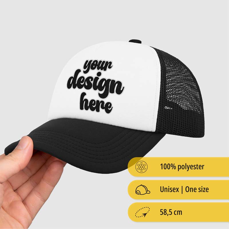 unisex custom trucker cap με εκτύπωση 02 unisex custom trucker cap με εκτύπωση 02