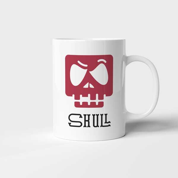 κούπα με στάμπα skull