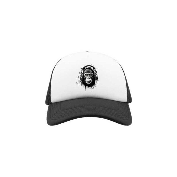 trucker καπέλο με στάμπα gorilla headphones μπροστά