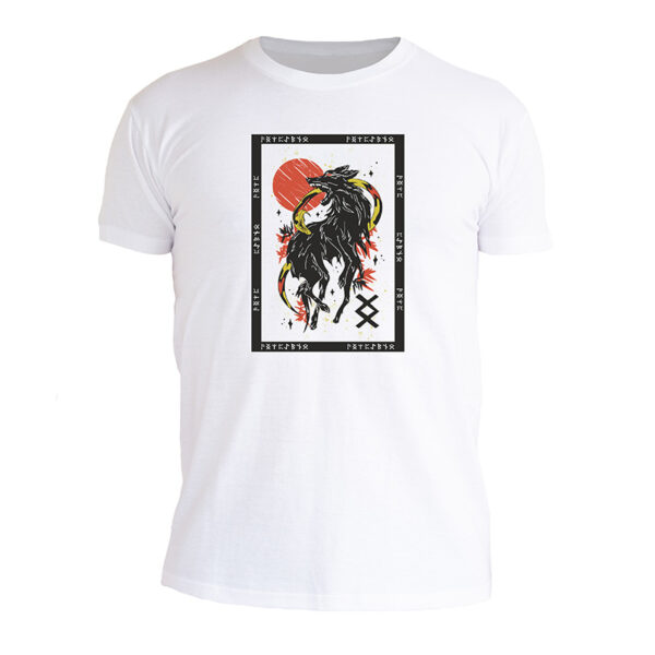 t-shirt ανδρικό λευκό με στάμπες