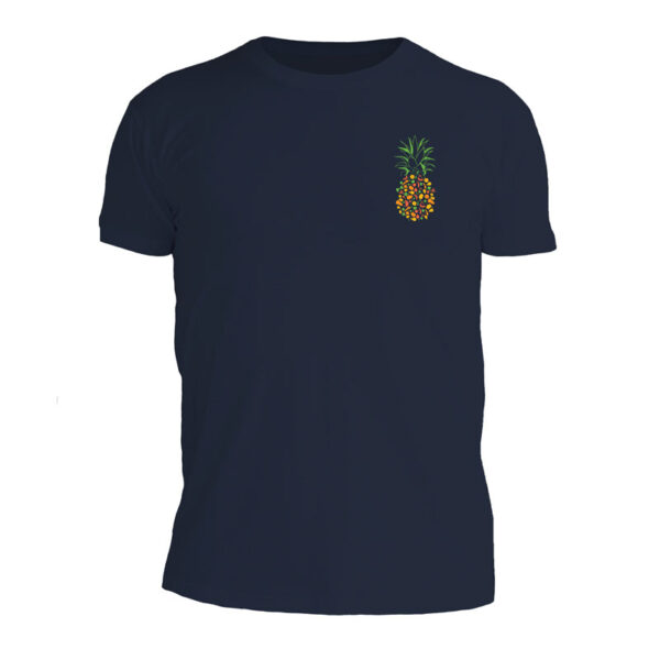 t-shirt ανδρικό navy με στάμπα pineapple