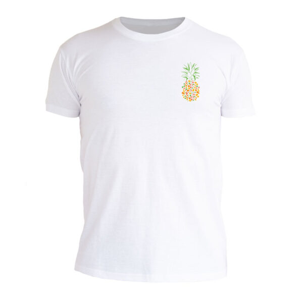 t-shirt ανδρικό λευκό με στάμπα pineapple