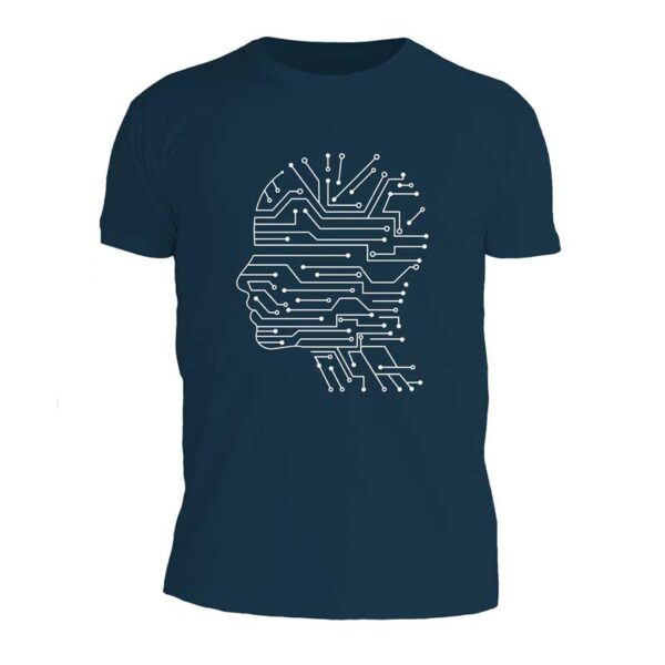 ανδρικό navy t-shirt με στάμπα ai headb