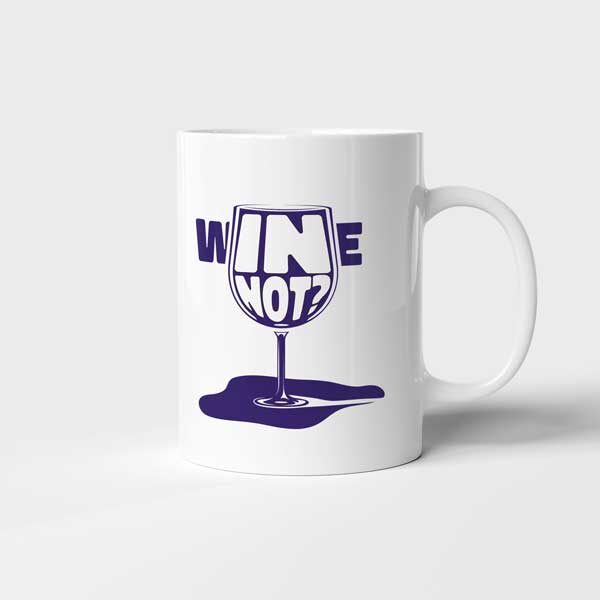 κούπα με στάμπα wine not