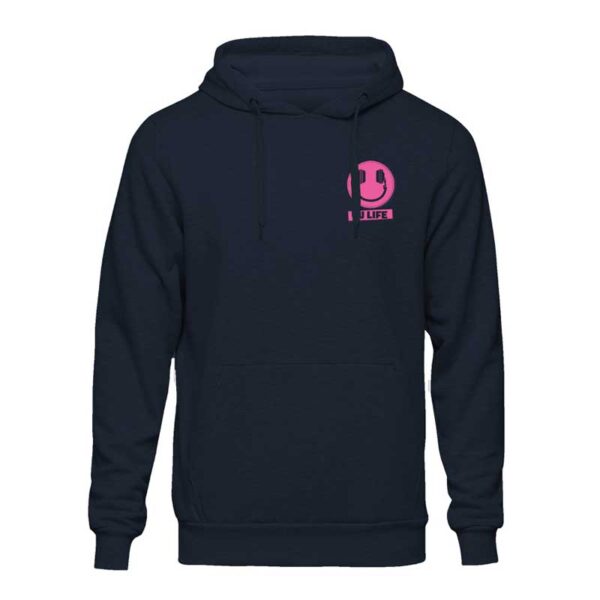 ανδρικό french navy φούτερ κουκούλα με στάμπα dj music 01