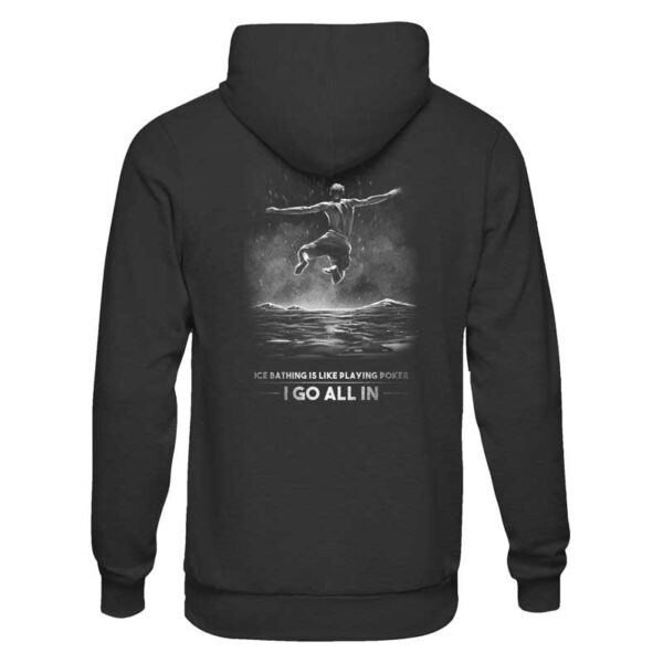 ανδρικό μαύρο φούτερ κουκούλα με στάμπα ice bathing 01