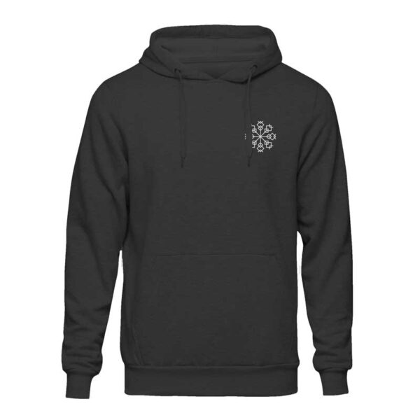 ανδρικό μαύρο φούτερ κουκούλα με στάμπα ice bathing 02