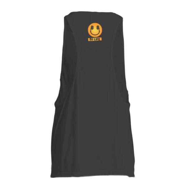 αμάνικο μαύρο t-shirt με στάμπα dj 02