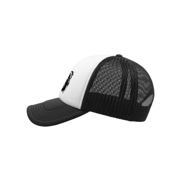 trucker καπέλο με στάμπα gorilla headphones πλάι