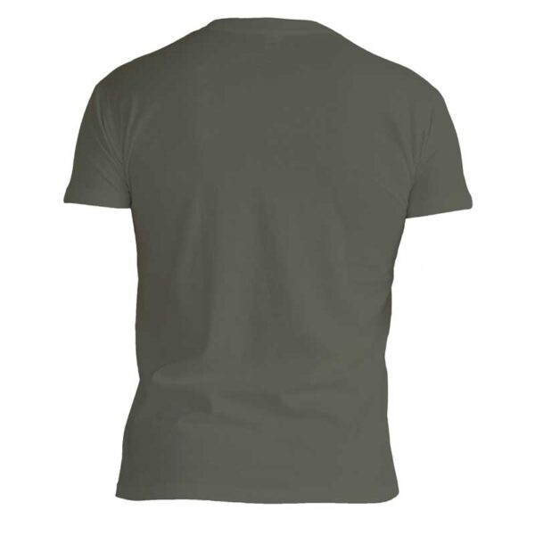 ανδρικό χακί t-shirt με στάμπα gorilla headphones πίσω